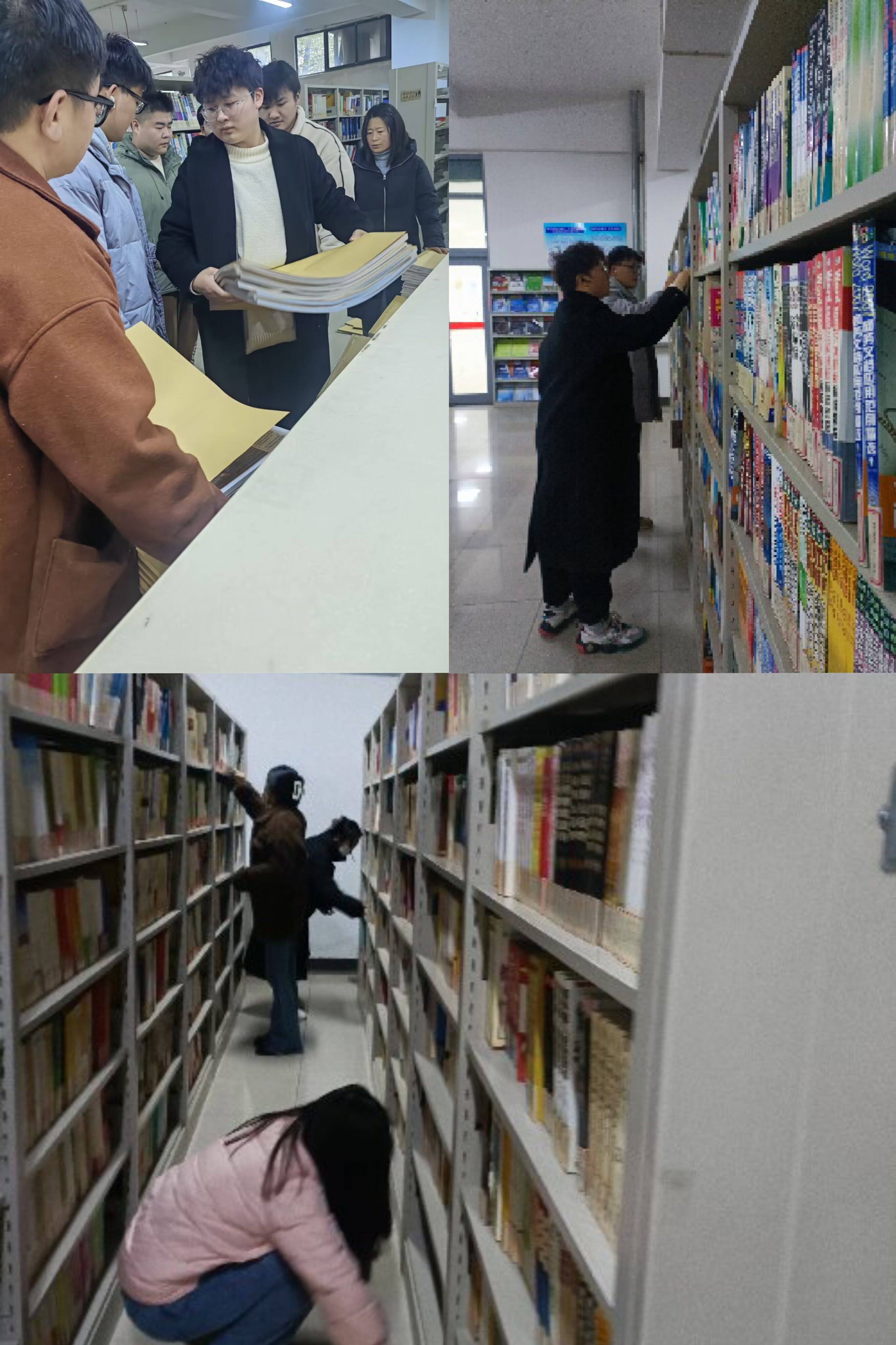 2022级地信专业同学积极到图书馆参加志愿服务活动